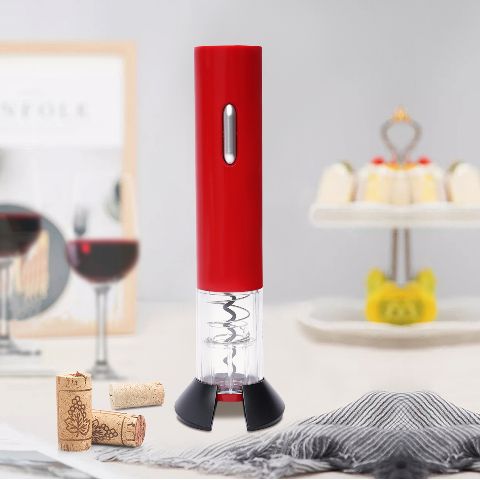 Red Electric Wine Opener Autom - đánh giá và giá Wine Opener Electric