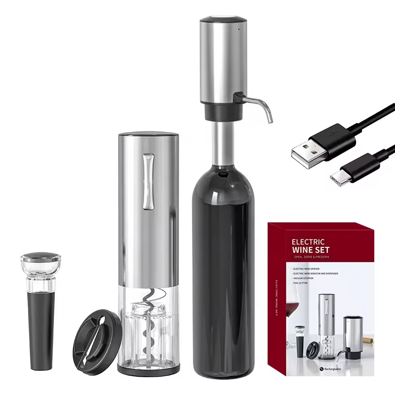 2024 New Design 4-in-1 Lithium - đánh giá và giá Wine Opener Electric