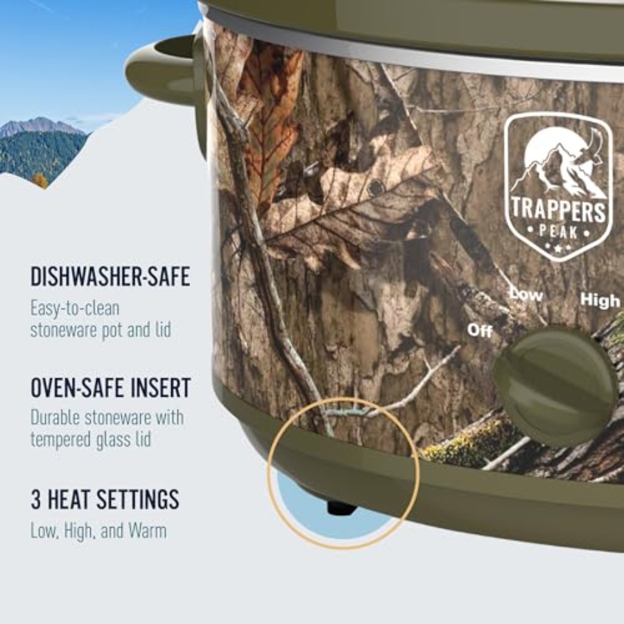 7 Quart Oval Slow Cooker Pot w - đánh giá và giá Kitchen Appliances Green
