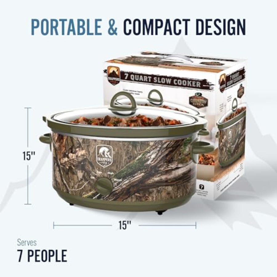 7 Quart Oval Slow Cooker Pot w - đánh giá và giá Kitchen Appliances Green