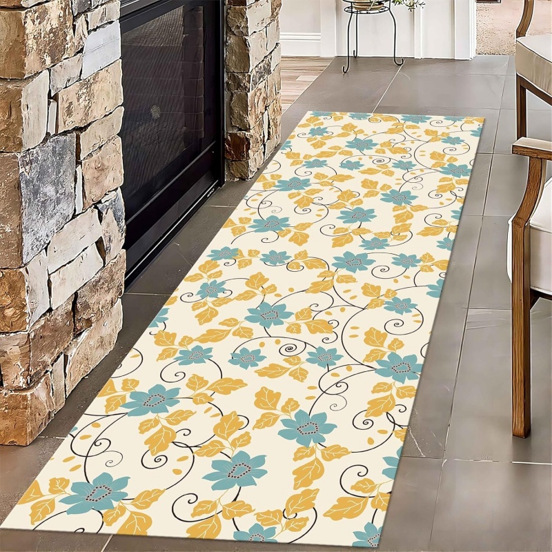Tropical Leaves Print Runner R - đánh giá và giá Kitchen Appliances Green