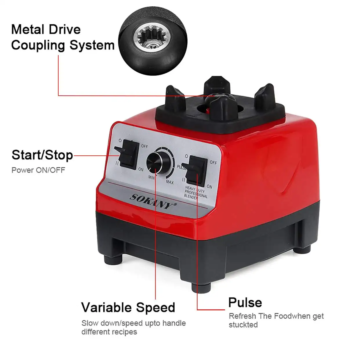 SOKANY 4500W Heavy Duty Commer - đánh giá và giá Blender High Power